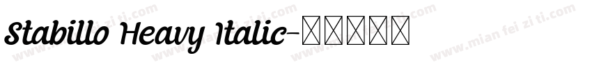 Stabillo Heavy Italic字体转换